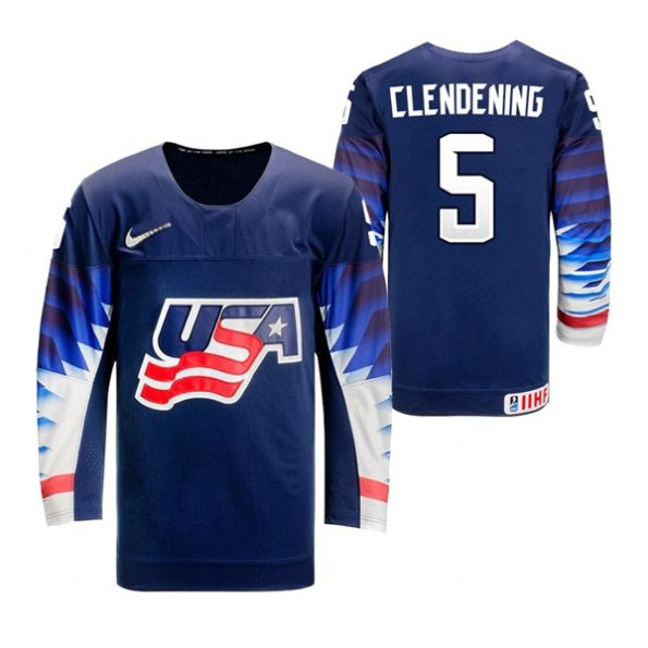 Adam-Clendening-USA-2021-IIHF-World-Championship-Navy-Away-Jersey