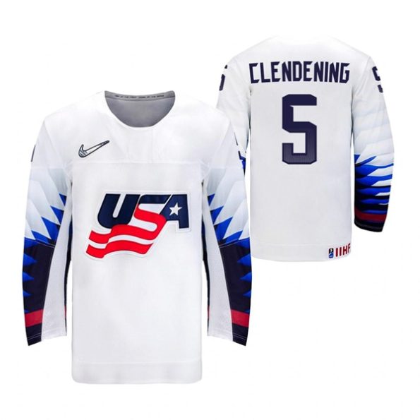 Adam-Clendening-USA-2021-IIHF-World-Championship-White-Home-Jersey