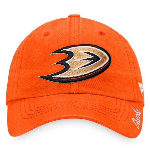 Anaheim-Ducks-Fanatics-Branded-Dam-Primary-Logo-Justerbar-Keps-Orange.3