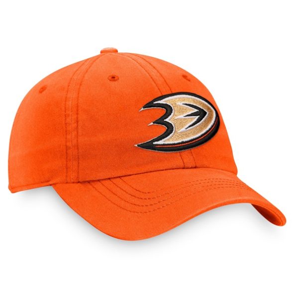 Anaheim-Ducks-Fanatics-Branded-Dam-Primary-Logo-Justerbar-Keps-Orange.4
