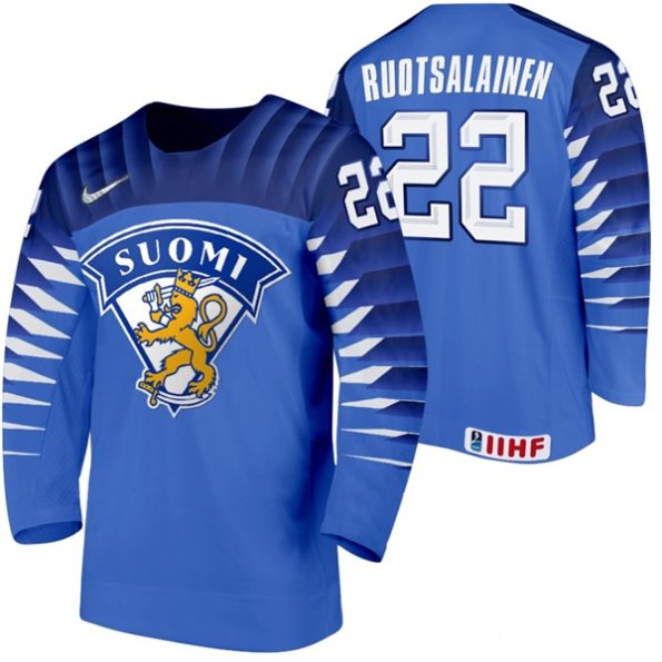 Arttu-Ruotsalainen-Finland-2021-IIHF-World-Championship-Blue-Away-Jersey