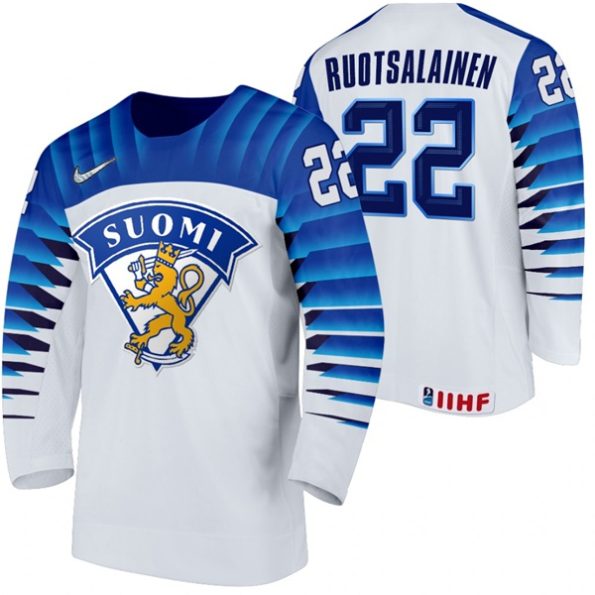 Arttu-Ruotsalainen-Finland-Team-2021-IIHF-World-Championship-White-Home-Jersey
