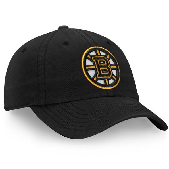 Boston-Bruins-Fanatics-Branded-Core-Primary-Logo-Justerbar-Keps-Svart.4