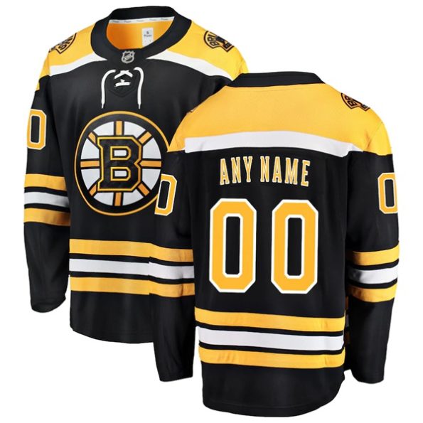 Boston-Bruins-Fanatics-Branded-Svart-Hemma-Breakaway-Troja-med-eget-tryck