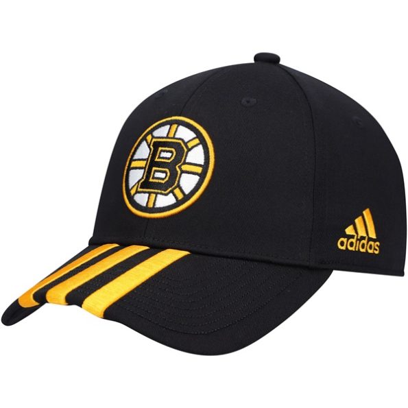 Boston-Bruins-Locker-Room-Three-Stripe-Justerbar-Keps-Svart.1