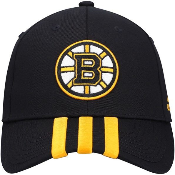 Boston-Bruins-Locker-Room-Three-Stripe-Justerbar-Keps-Svart.3