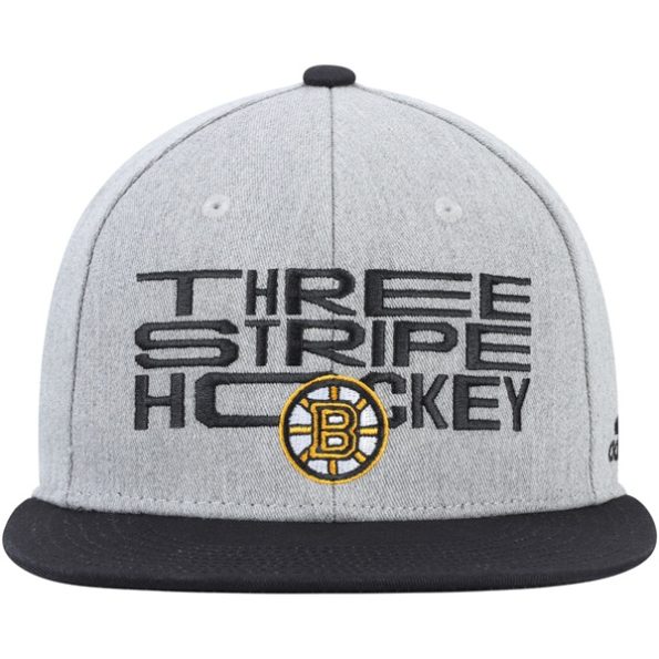 Boston-Bruins-Three-Stripe-Hockey-Justerbar-Keps-GraSvart.3