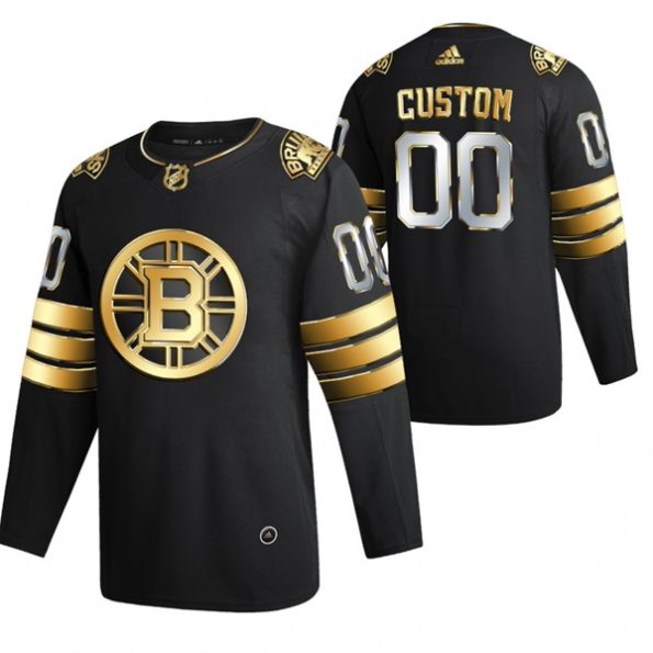 Boston-Bruins-Troja-med-eget-tryck-Svart-2021-Golden-Edition-Limited-Authentic