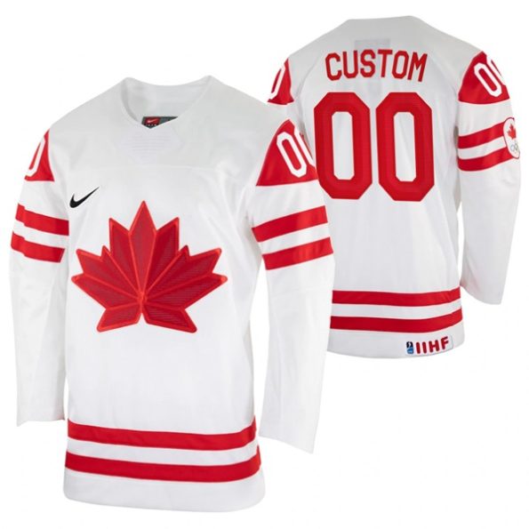 Canada-Hockey-Custom-2022-IIHF-World-Championship-White-Home-Jersey