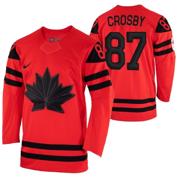 Canada-Sidney-Crosby-87-2022-Beijing-Winter-Olympic-Red-Away-Jersey