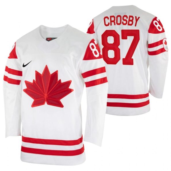 Canada-Sidney-Crosby-87-2022-Beijing-Winter-Olympic-White-Home-Jersey