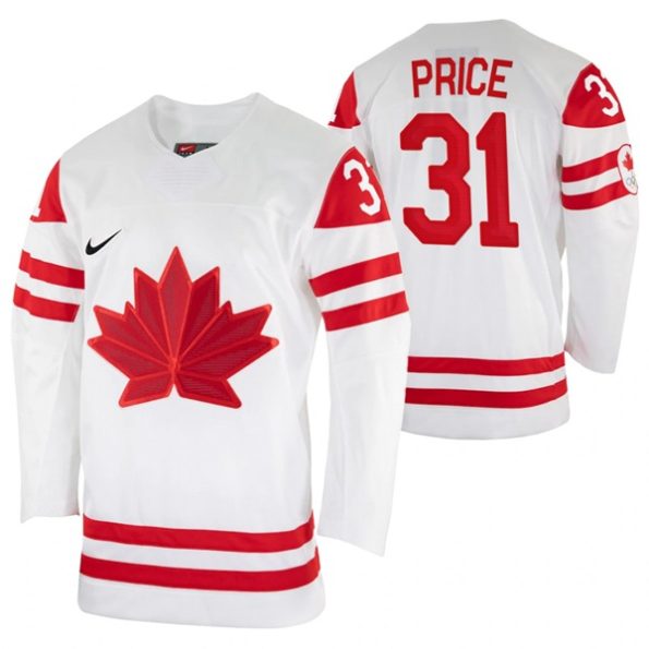 Carey-Price-Canada-Hockey-2022-Beijing-Winter-Olympic-White-Home-Jersey