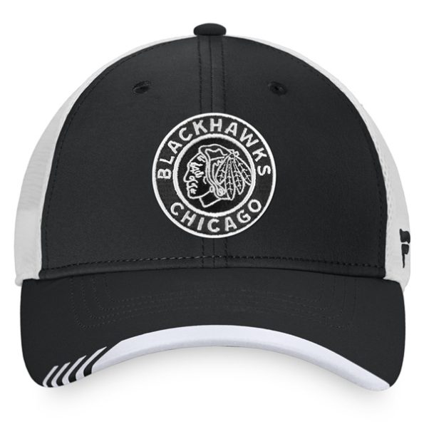 Chicago-Blackhawks-Fanatics-Branded-Authentic-Pro-Locker-Room-Logo-Trucker-Snapback-Kepsar-SvartVit.3