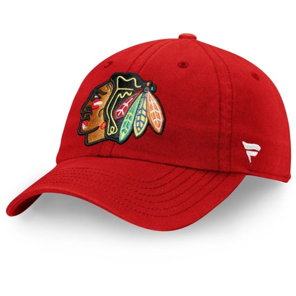 Chicago-Blackhawks-Fanatics-Branded-Core-Primary-Logo-Justerbar-Keps-Rod.1