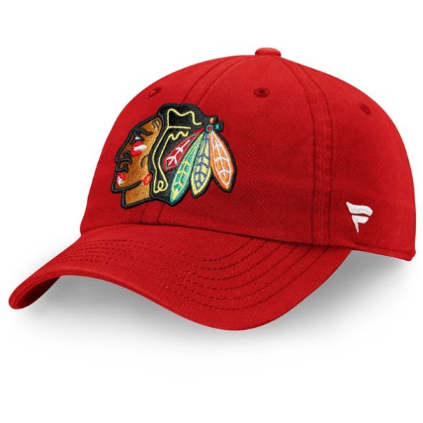 Chicago-Blackhawks-Fanatics-Branded-Core-Primary-Logo-Justerbar-Keps-Rod.2