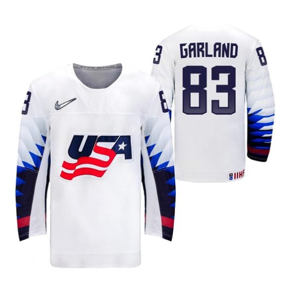 Conor-Garland-USA-2021-IIHF-World-Championship-White-Home-Jersey