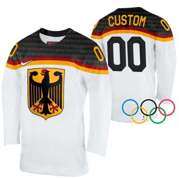 Custom-Germany-Hockey-2022-Winter-Olympics-White-Home-Jersey