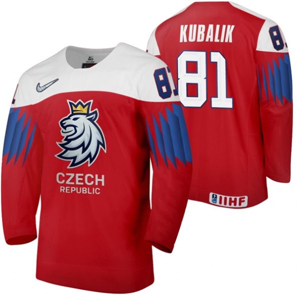 Czech-Republic-Dominik-Kubalik-NO.81-Red-2020-IIHF-World-Championship-Away-Jersey