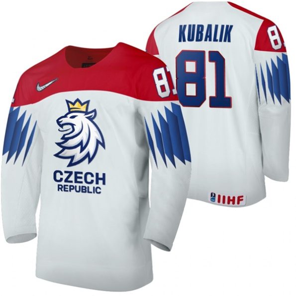 Czech-Republic-Dominik-Kubalik-NO.81-White-2020-IIHF-World-Championship-Home-Jersey