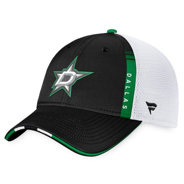 Dallas-Stars-Fanatics-Branded-2022-NHL-Draft-Authentic-Pro-On-Stage-Trucker-Justerbar-Keps-SvartVit.4