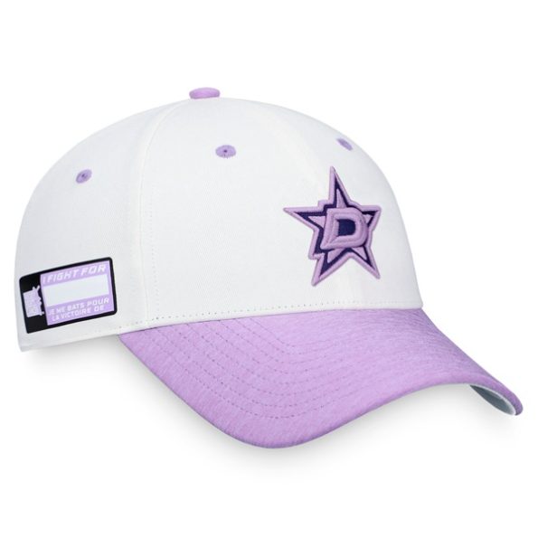 Dallas-Stars-Fanatics-Branded-Authentic-Pro-Hockey-Fights-Cancer-Snapback-Kepsar-Vitlila.4