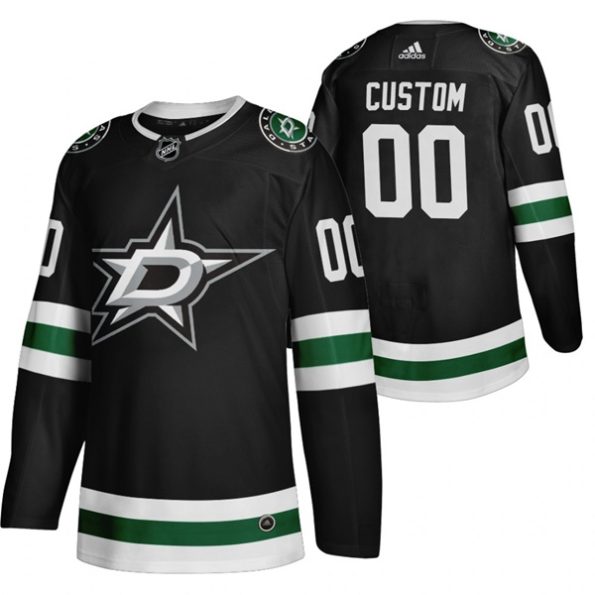 Dallas-Stars-Troja-med-eget-tryck-Svart-2021-Classic-Edition-New-Uniform