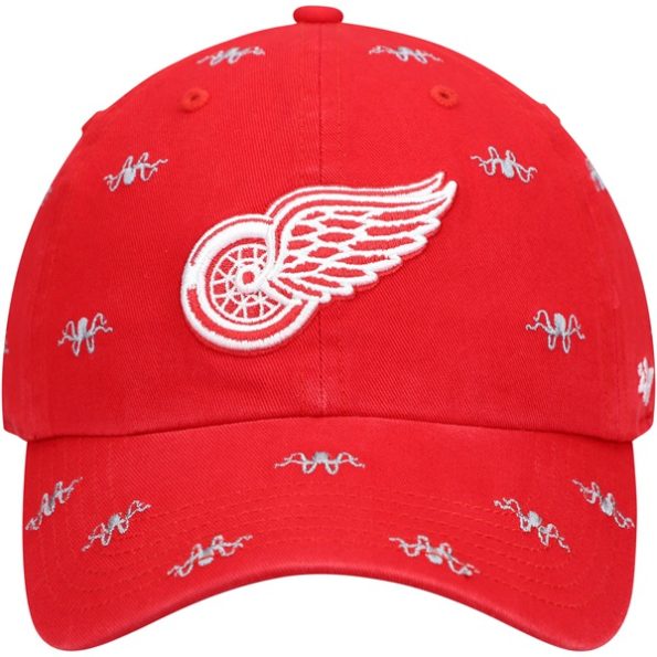 Detroit-Red-Wings-47-Dam-Confetti-Clean-Up-Logo-Justerbar-Keps-Rod.3