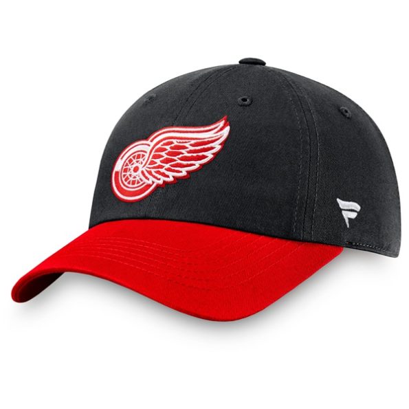 Detroit-Red-Wings-Core-Primary-Logo-Justerbar-Keps-Svart.2