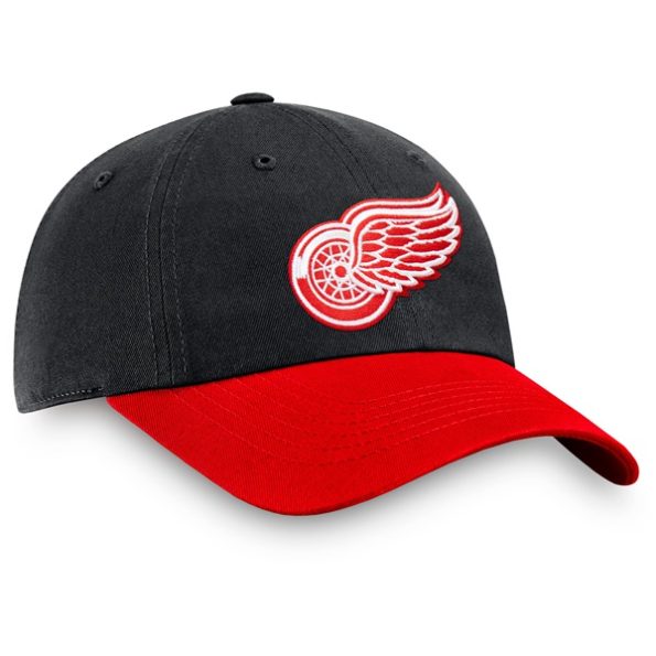 Detroit-Red-Wings-Core-Primary-Logo-Justerbar-Keps-Svart.4