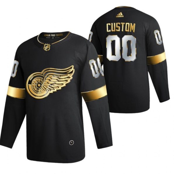 Detroit-Rod-Wings-Troja-med-eget-tryck-Svart-2021-Golden-Edition-Limited-Authentic