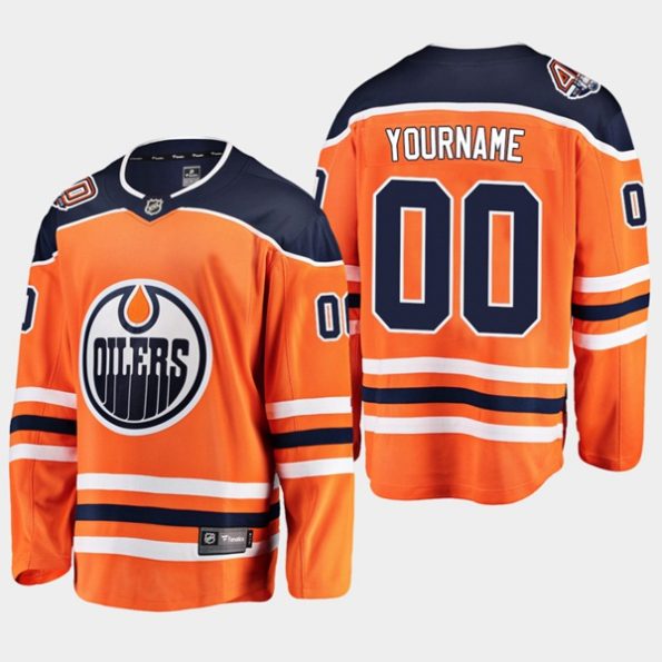 Edmonton-Oilers-Troja-med-eget-tryck-NO.00-40th-Anniversary-Orange-Player