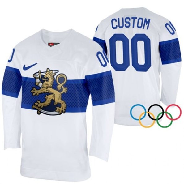 Finland-Jersey-Custom-2022-Winter-Olympics-White-Authentic-Men