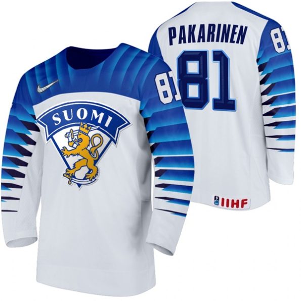 Iiro-Pakarinen-Finland-Team-2021-IIHF-World-Championship-White-Home-Jersey