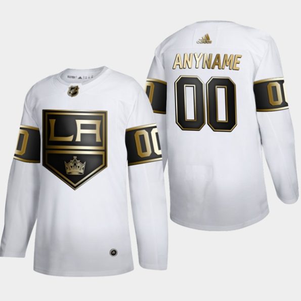 Los-Angeles-Kings-Troja-med-eget-tryck-NO.00-NHL-Golden-Edition-Vit-Authentic