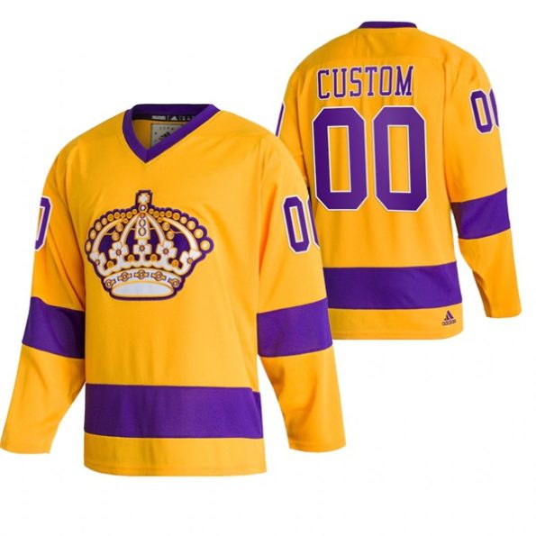 Los-Angeles-Kings-Troja-med-eget-tryck-Team-Classics-2022-Throwback-Gold