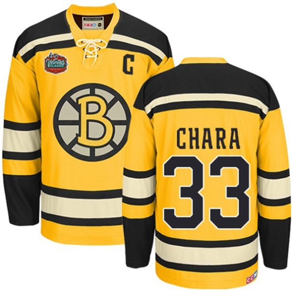 Men-s-Boston-Bruins-Zdeno-Chara-NO.33-Authentic-Throwback-Gold-CCM-Winter-Classic