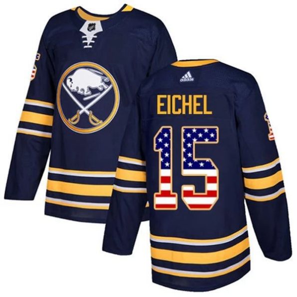 Men-s-Buffalo-Sabres-Jack-Eichel-15-Navy-USA-Flag-Fashion-Authentic