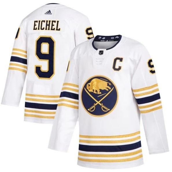Men-s-Buffalo-Sabres-Jack-Eichel-9-2019-50th-Season-White-Authentic