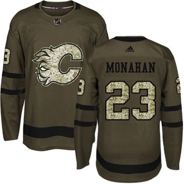 Men-s-Calgary-Flames-Sean-Monahan-NO.23-Camo-Green-Authentic