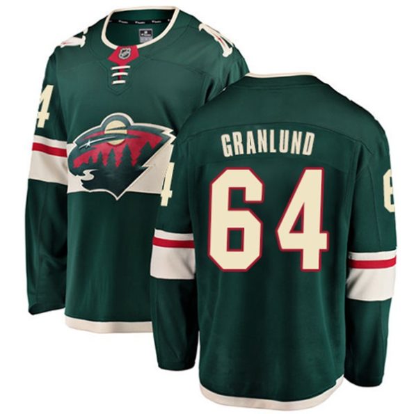 Men-s-Minnesota-Wild-Mikael-Granlund-NO.64-Breakaway-Green-Fanatics-Branded-Home