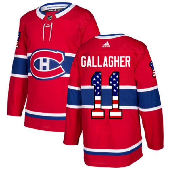 Men-s-Montreal-Canadiens-Brendan-Gallagher-NO.11-Authentic-Red-USA-Flag-Fashion