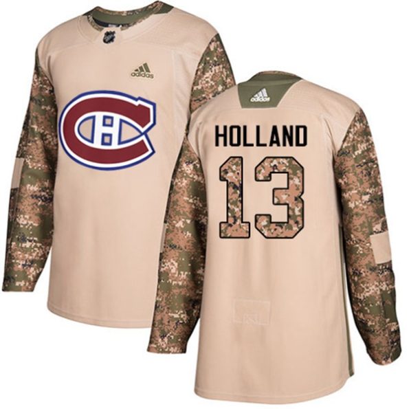 Men-s-Montreal-Canadiens-Peter-Holland-NO.13-Authentic-Camo-Veterans-Day-Practice