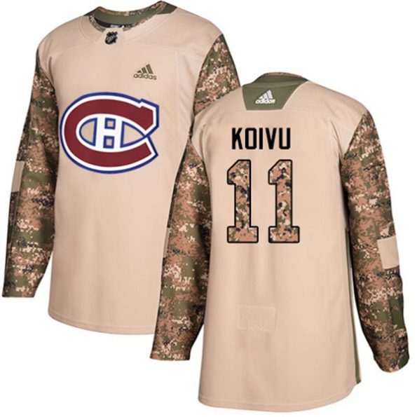 Men-s-Montreal-Canadiens-Saku-Koivu-NO.11-Authentic-Camo-Veterans-Day-Practice