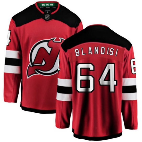 Men-s-New-Jersey-Devils-Joseph-Blandisi-NO.64-Breakaway-Red-Fanatics-Branded-Home