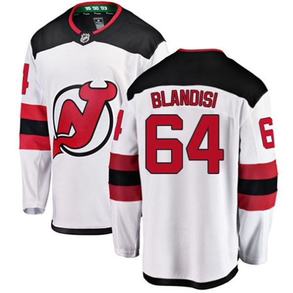 Men-s-New-Jersey-Devils-Joseph-Blandisi-NO.64-Breakaway-White-Fanatics-Branded-Away