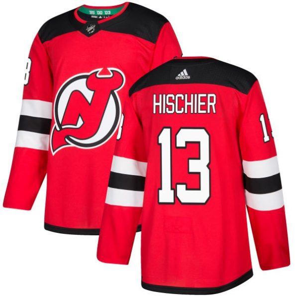 Men-s-New-Jersey-Devils-Nico-Hischier-NO.13-Authentic-Red-Home