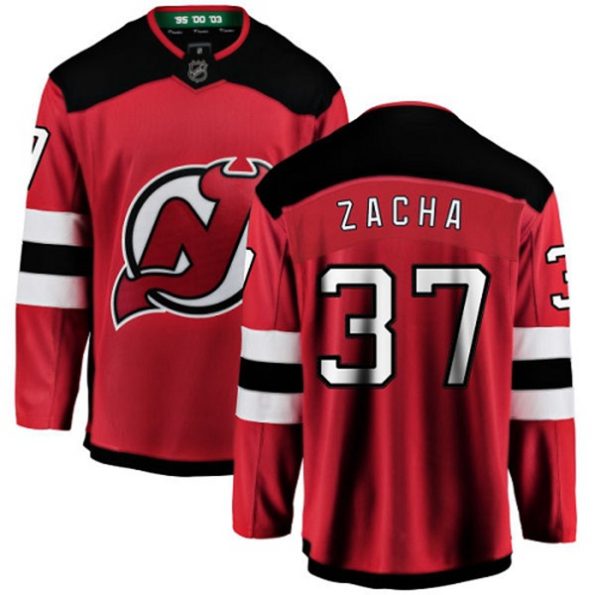 Men-s-New-Jersey-Devils-Pavel-Zacha-NO.37-Breakaway-Red-Fanatics-Branded-Home