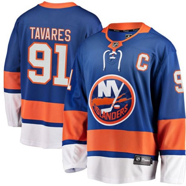Men-s-New-York-Islanders-John-Tavares-NO.91-Breakaway-Royal-Blue-Fanatics-Branded-Home