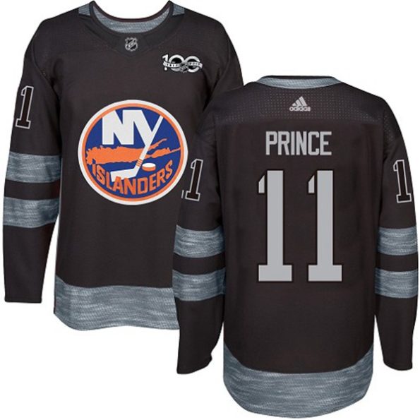Men-s-New-York-Islanders-Shane-Prince-NO.11-Authentic-Black-1917-2017-100th-Anniversary