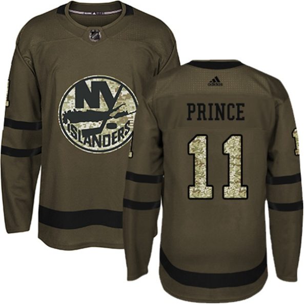 Men-s-New-York-Islanders-Shane-Prince-NO.11-SAuthentic-Green-alute-to-Service